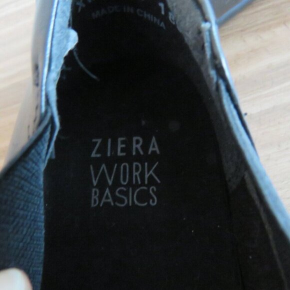 ZIERA WORK BASICS Black Leather Slip on Comfort Shoes Minimalist Office Sz 10.5 - Picture 15 of 15